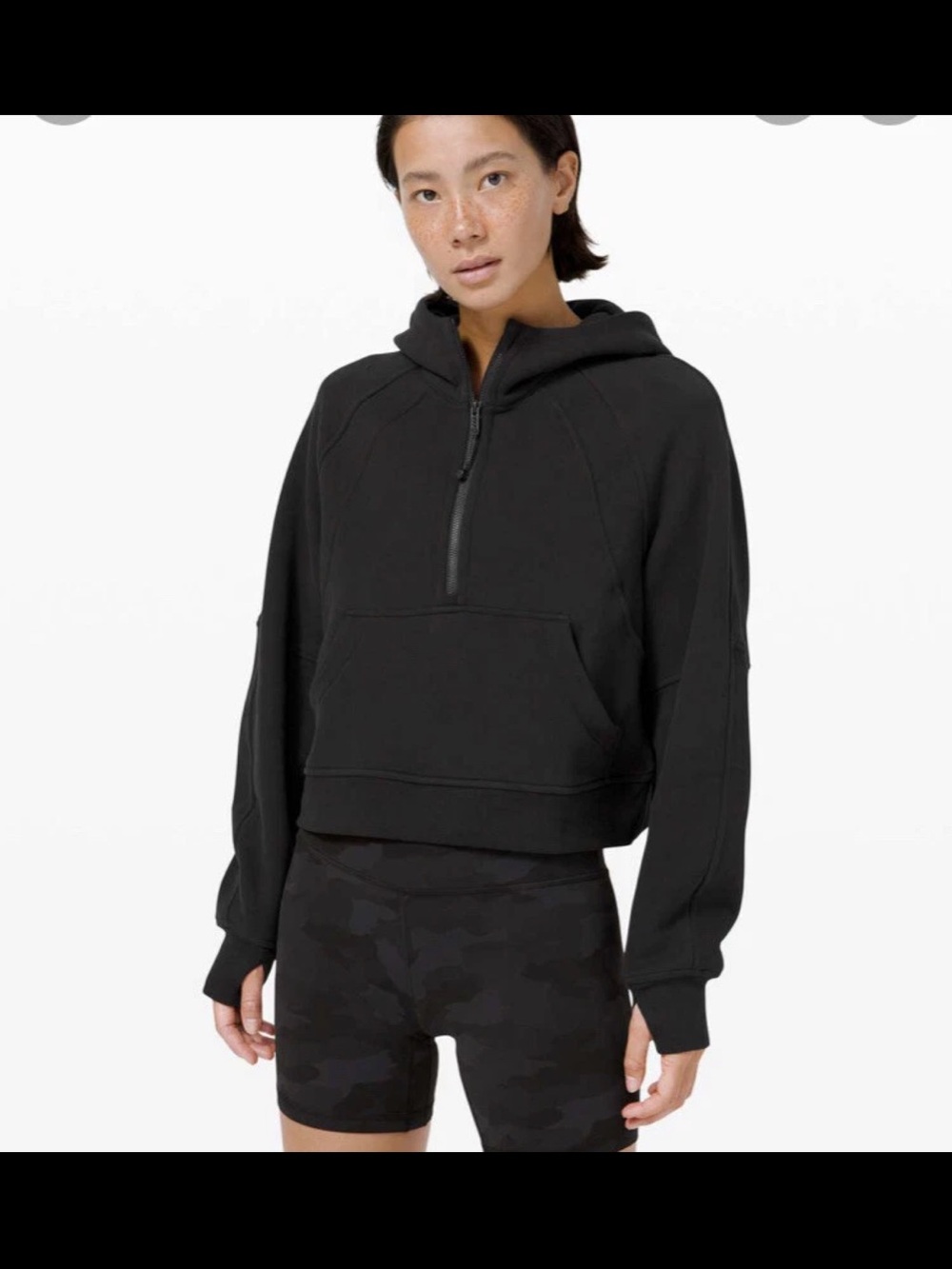 Lululemon Scuba Oversized Half-Zip Hoodie in classic black
